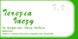 terezia vaczy business card