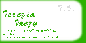 terezia vaczy business card